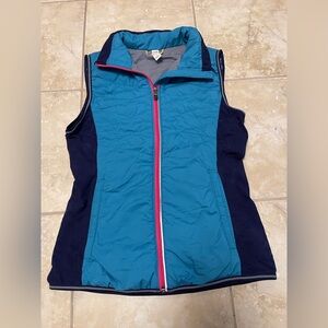 Lolë Women’s Quilted Full Zip  Vest Size XS color Blue